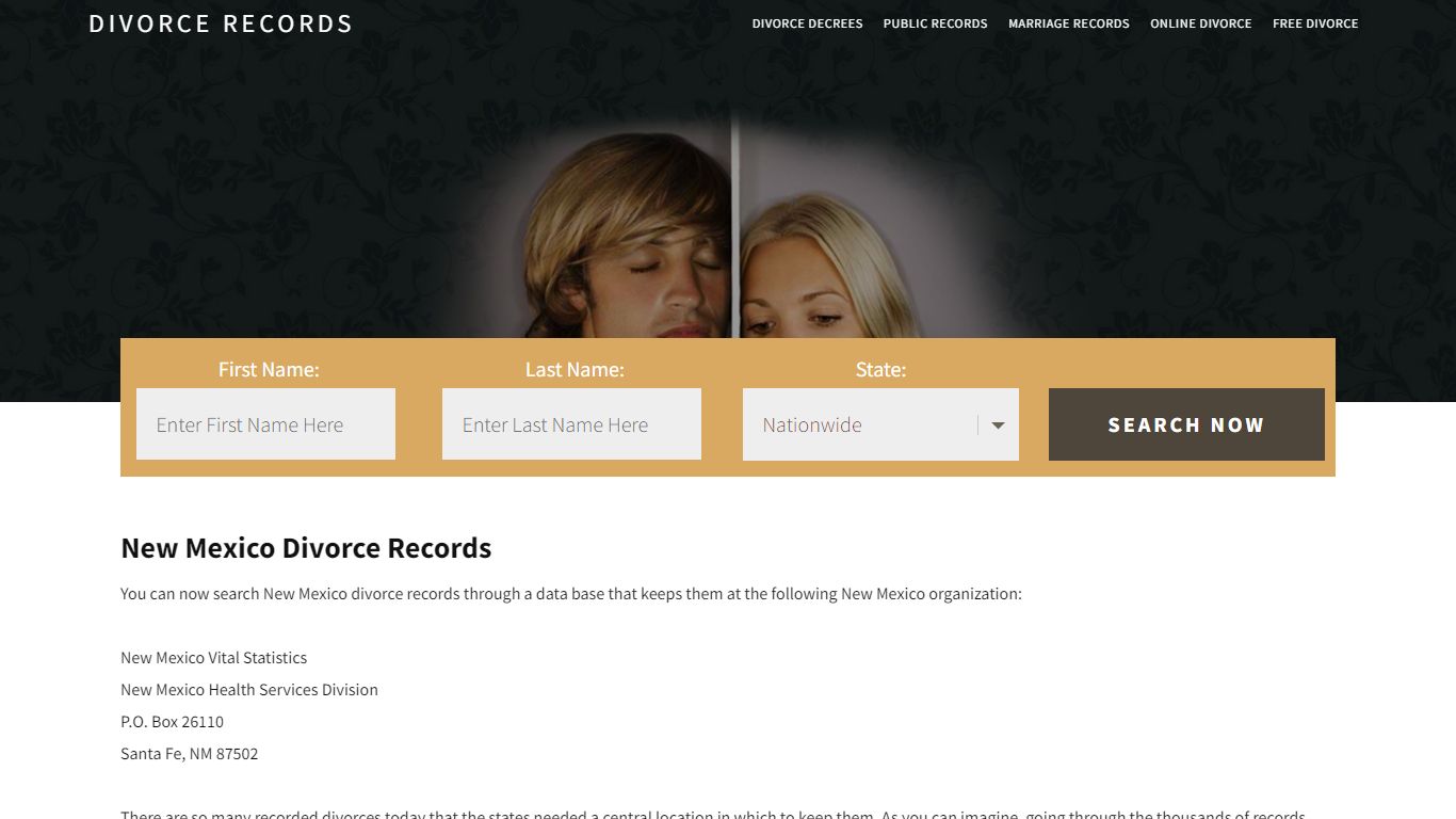 New Mexico Divorce Records | Enter Name & Search | 14 Days FREE